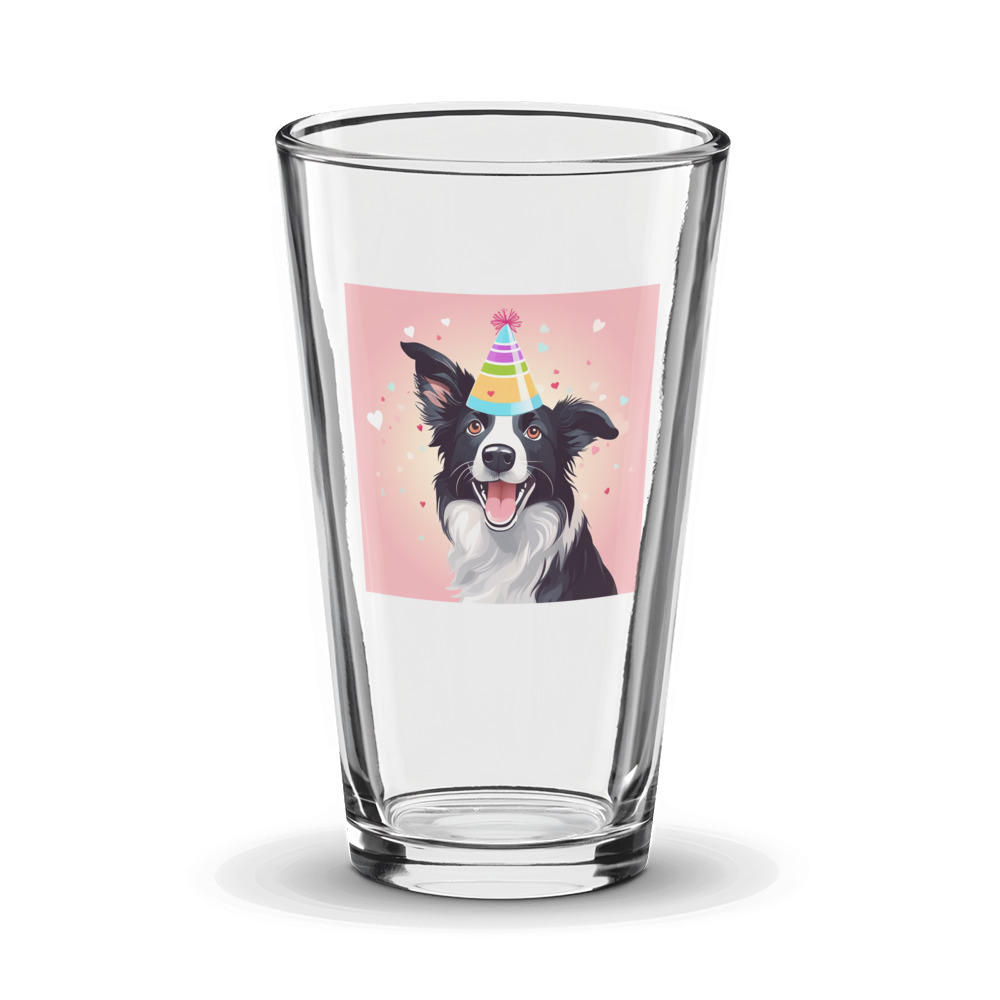 PugMug Custom Border Collie Glass Tumbler