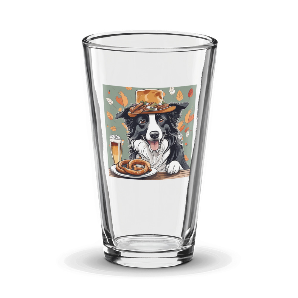 PugMug Custom Border Collie Glass Tumbler