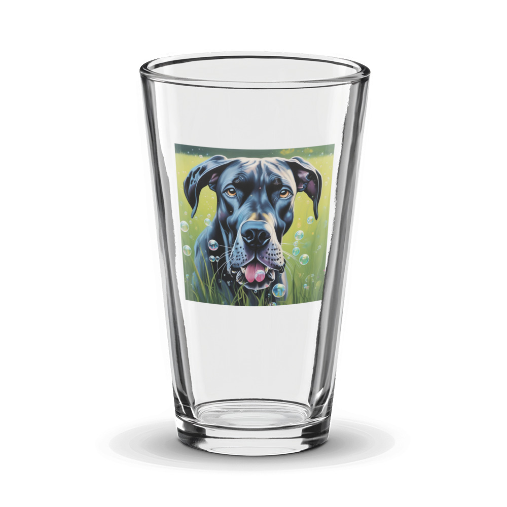 PugMug Custom Great Dane Glass Tumbler