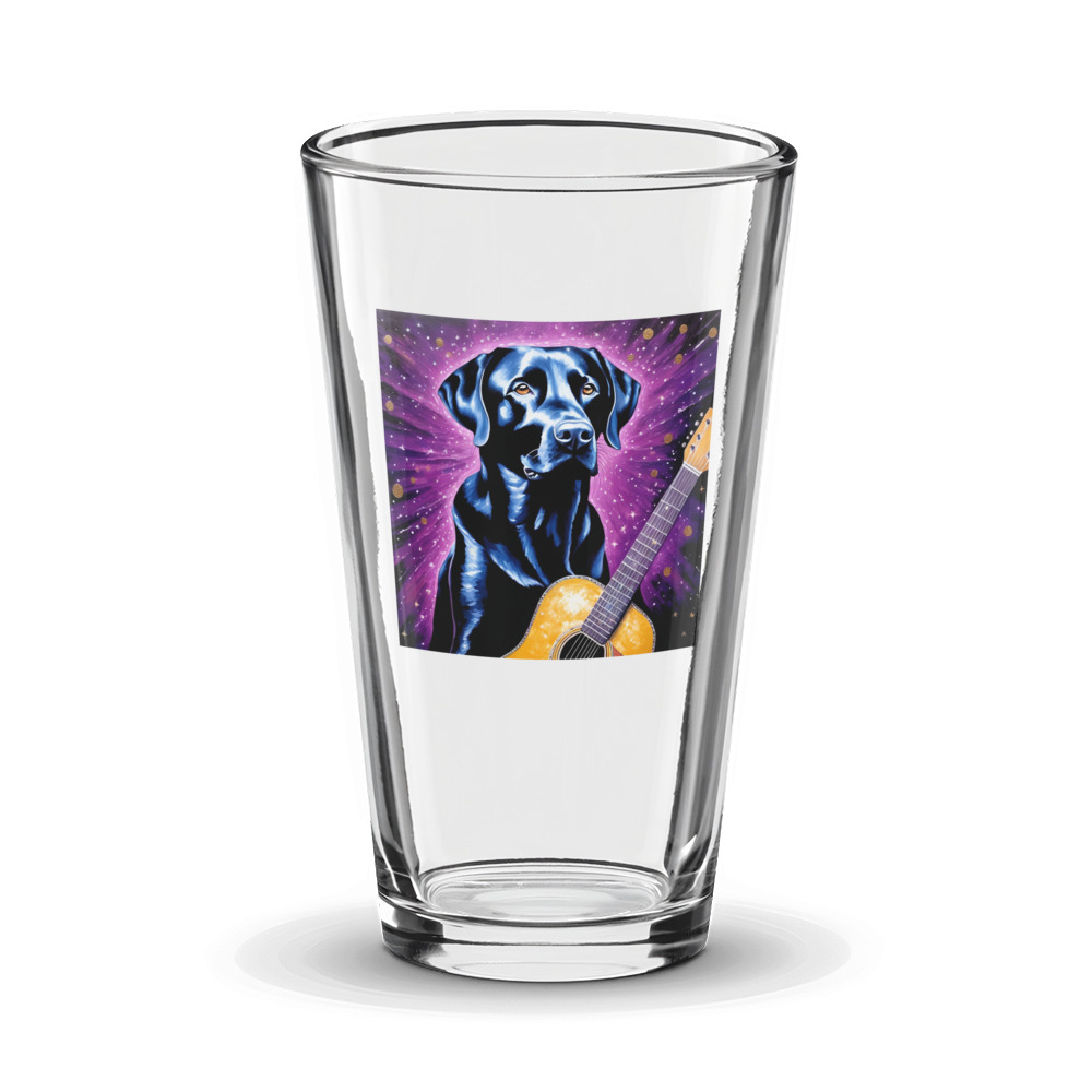 PugMug Custom Black Labrador Retriever Glass Tumbler