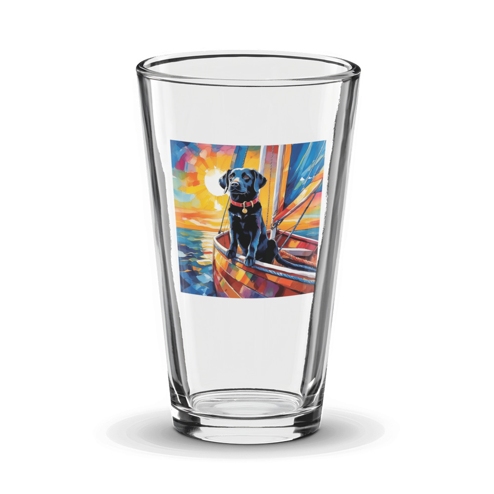 PugMug Custom Black Labrador Retriever Glass Tumbler