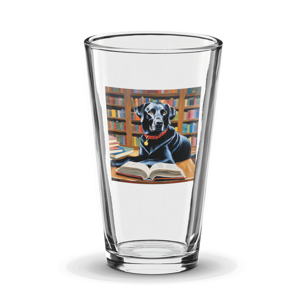 PugMug Custom Black Labrador Retriever Glass Tumbler