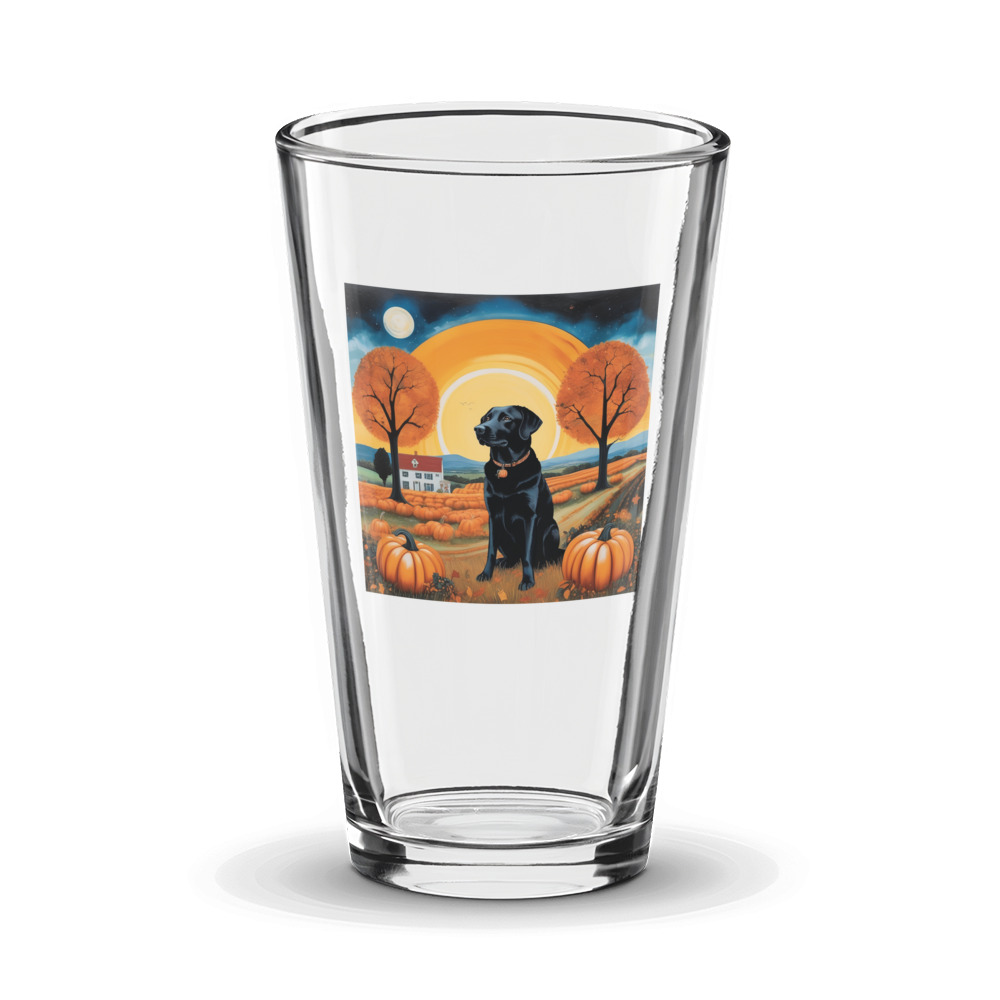 PugMug Custom Black Labrador Retriever Glass Tumbler