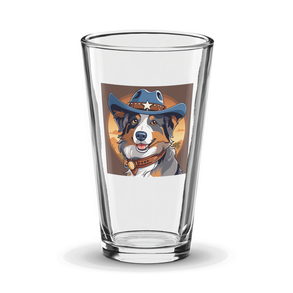 PugMug Custom Australian Shepherd Dog Glass Tumbler