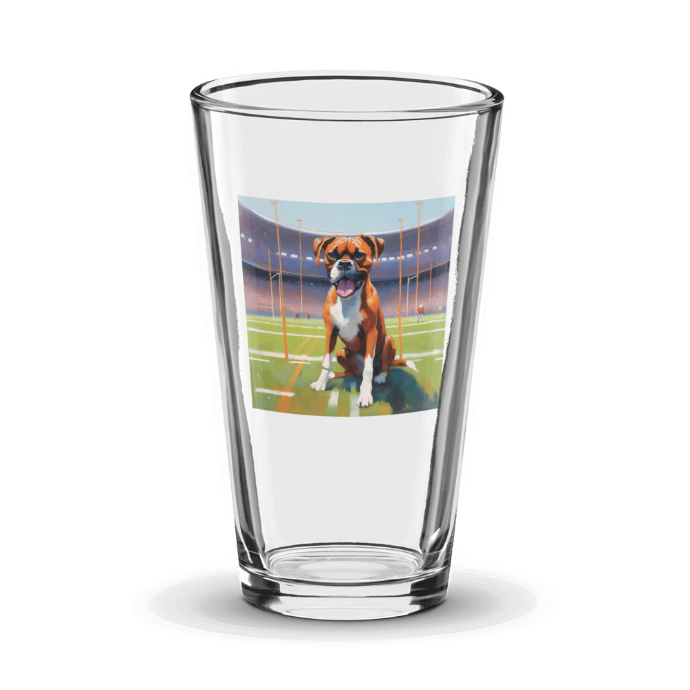 PugMug Custom Boxer Dog Glass Tumbler