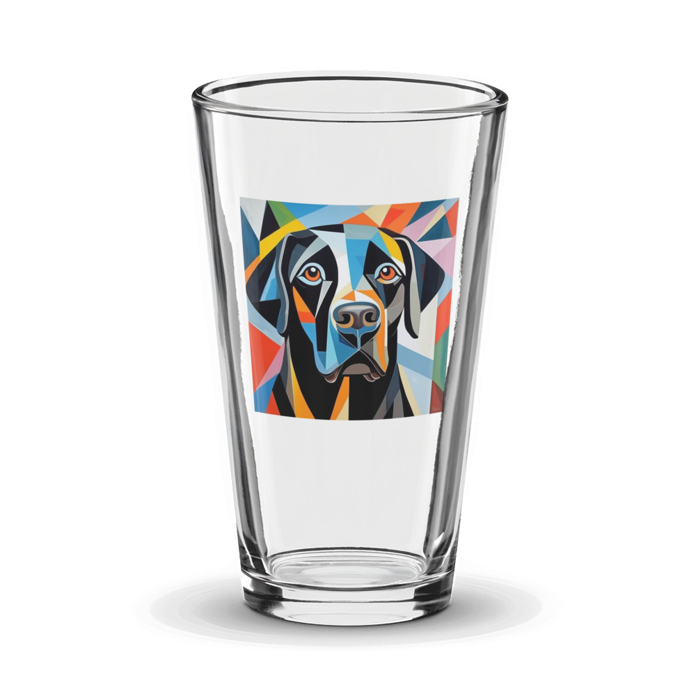 PugMug Custom Black Labrador Retriever Glass Tumbler
