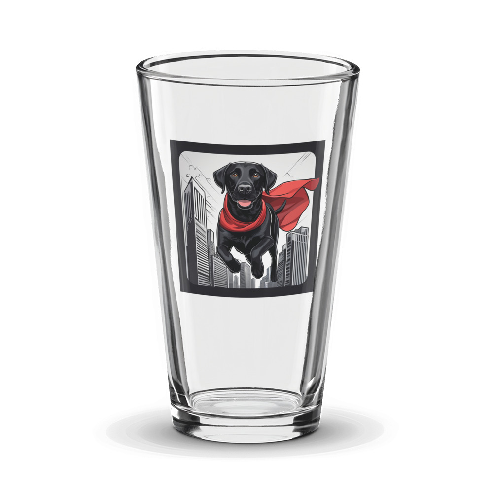 PugMug Custom Black Labrador Retriever Glass Tumbler