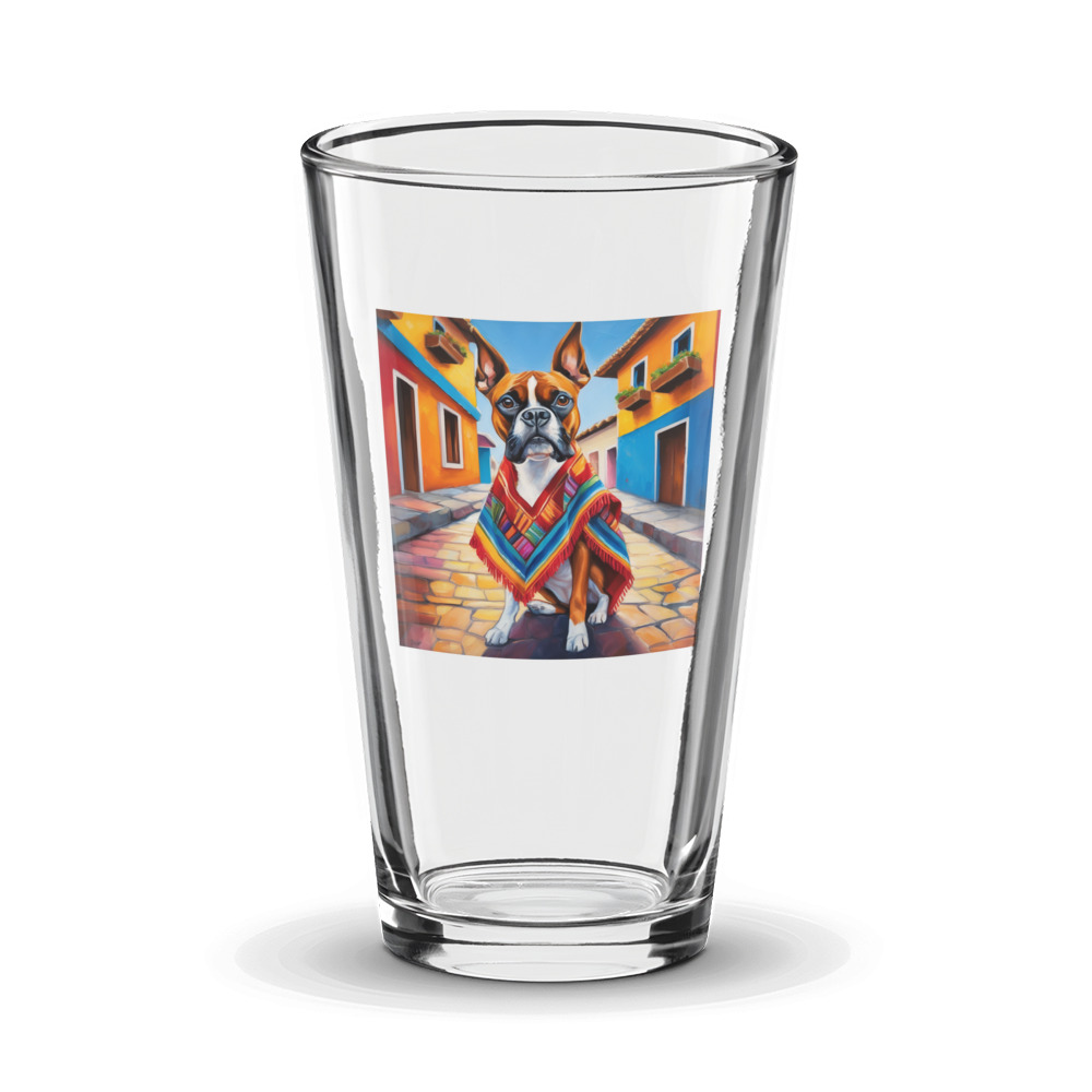 PugMug Custom Boxer Dog Glass Tumbler