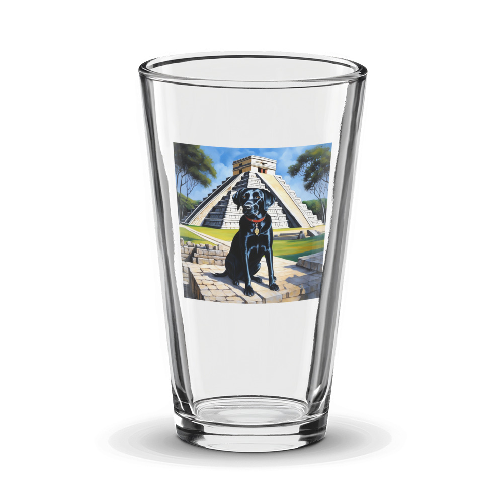 PugMug Custom Black Labrador Retriever Glass Tumbler