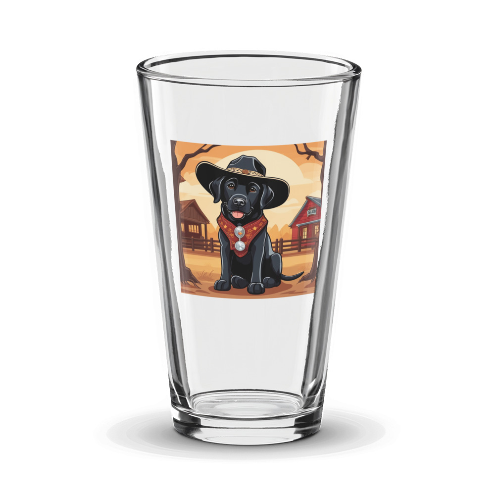 PugMug Custom Black Labrador Retriever Glass Tumbler