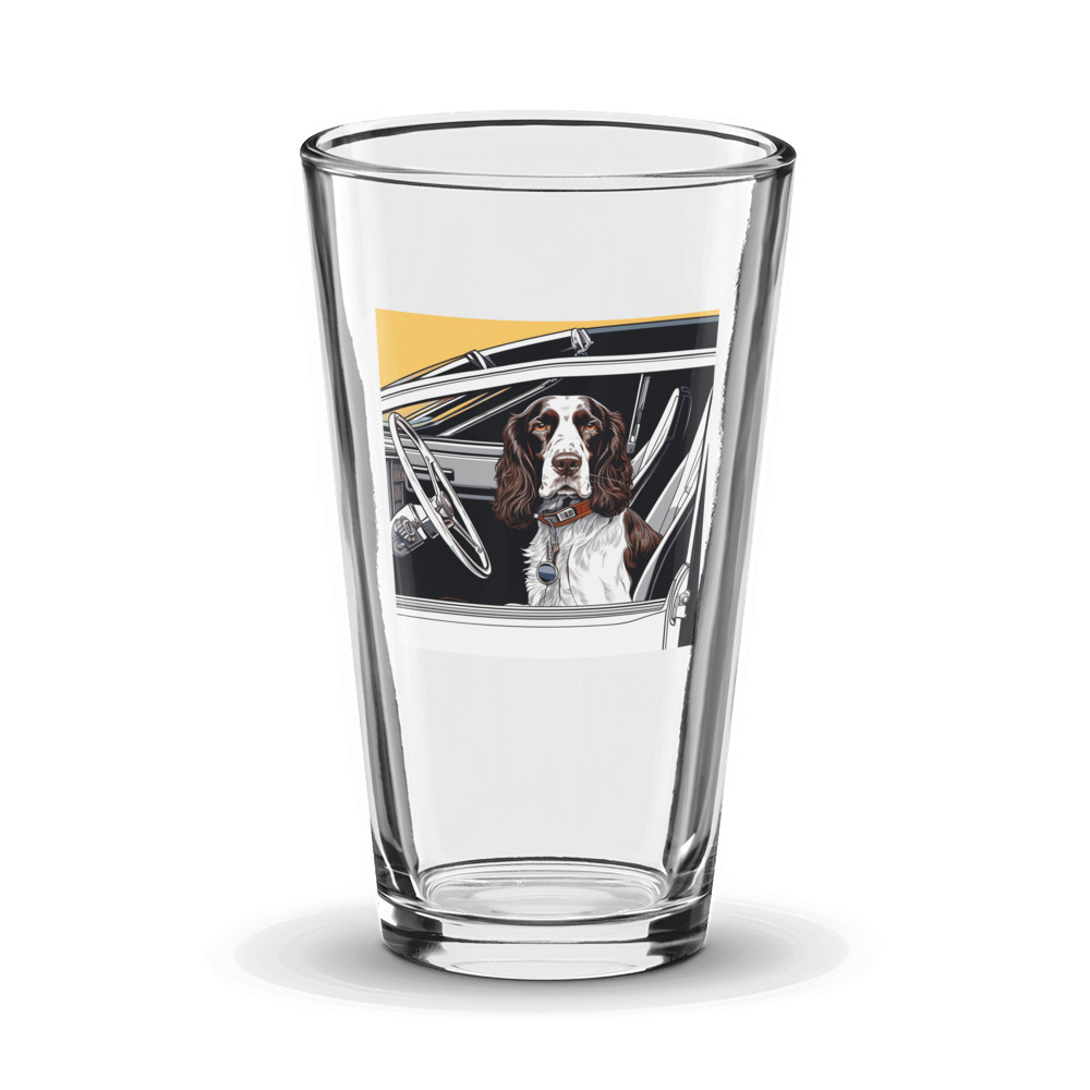 PugMug Custom English Springer Spaniel Glass Tumbler