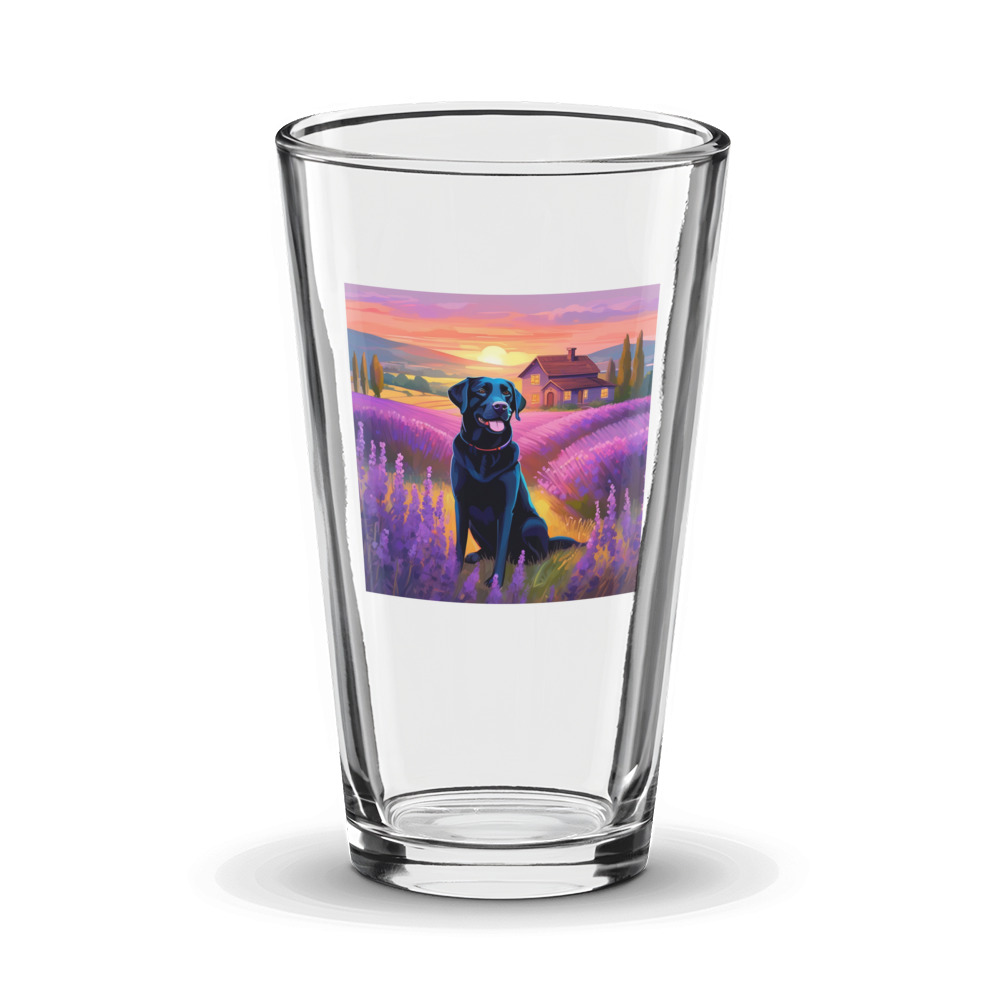 PugMug Custom Black Labrador Retriever Glass Tumbler
