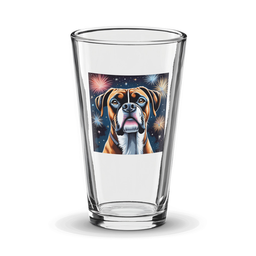 PugMug Custom Boxer Dog Glass Tumbler