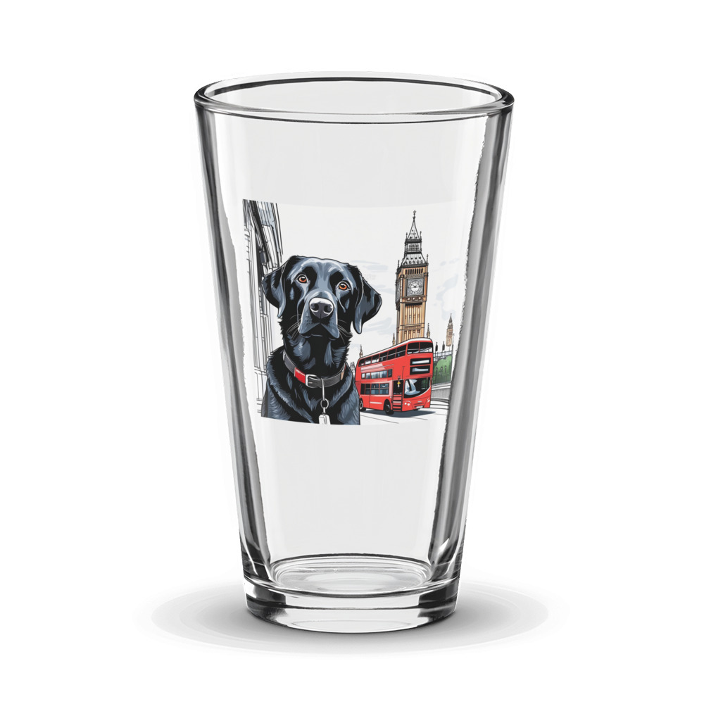 PugMug Custom Black Labrador Retriever Glass Tumbler