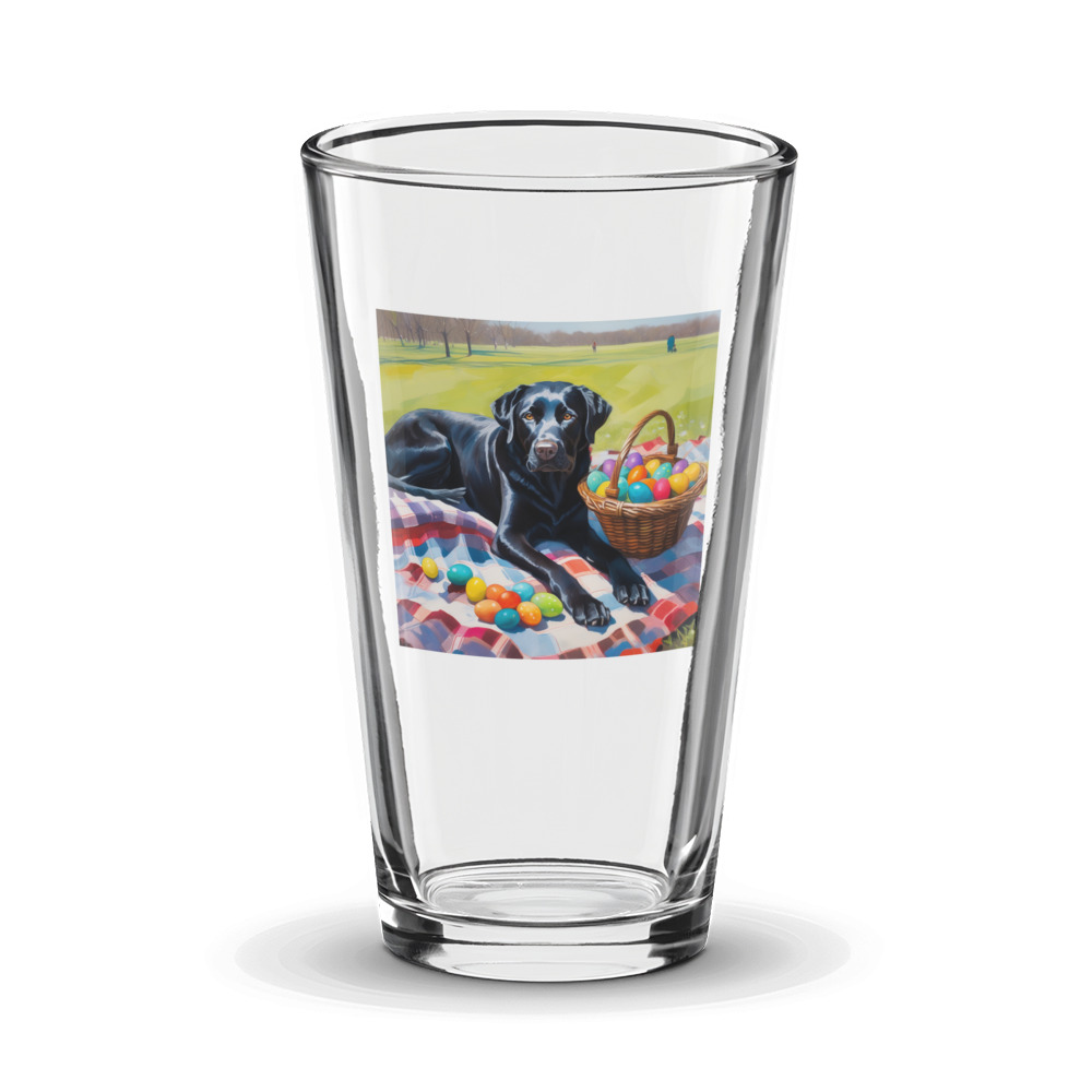 PugMug Custom Black Labrador Retriever Glass Tumbler