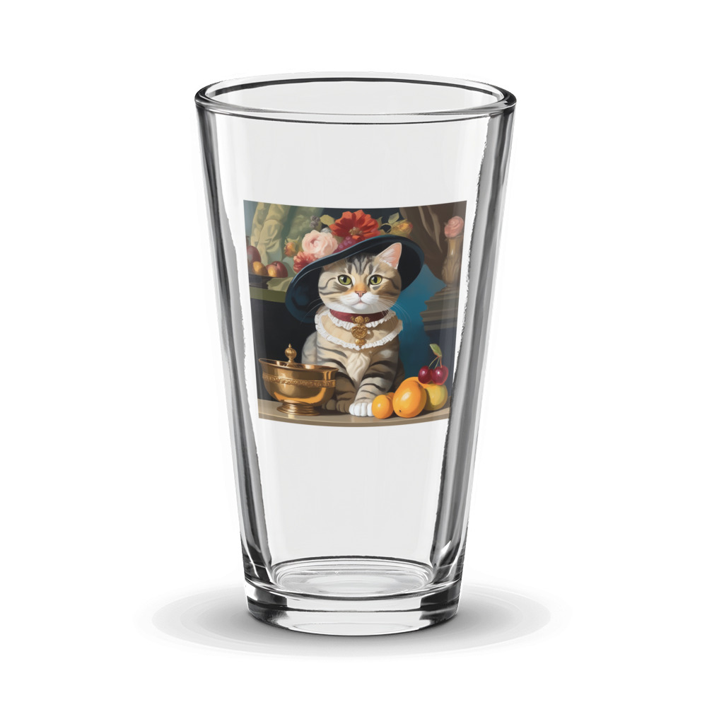 PugMug Custom Tabby British Shorthair Cat Glass Tumbler