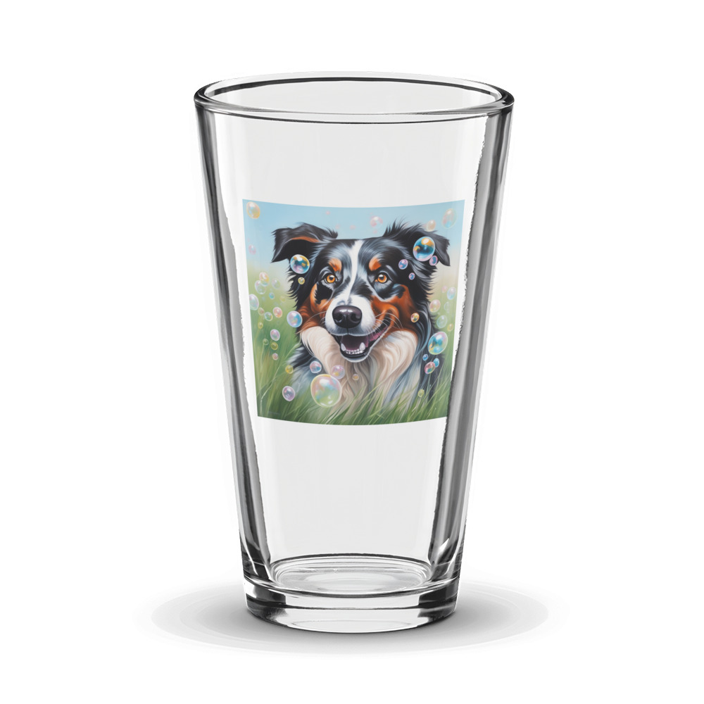 PugMug Custom Australian Shepherd Dog Glass Tumbler
