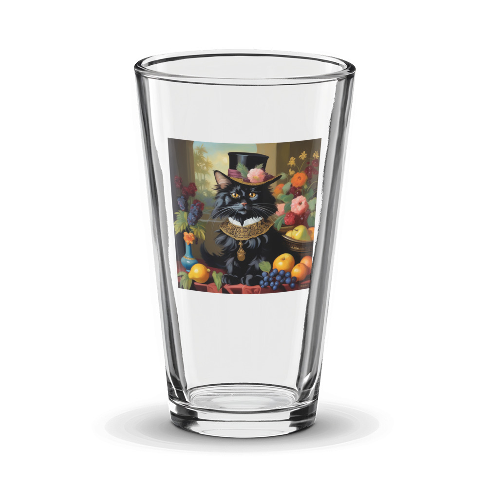 PugMug Custom Black Maine Coon Cat Glass Tumbler