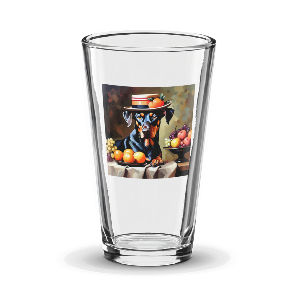 PugMug Custom Doberman Pinscher Glass Tumbler