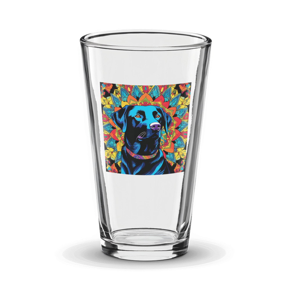 PugMug Custom Black Labrador Retriever Glass Tumbler