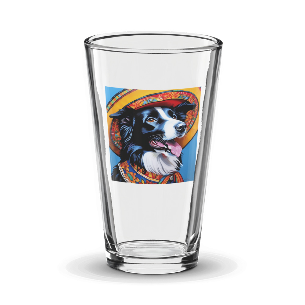 PugMug Custom Border Collie Glass Tumbler