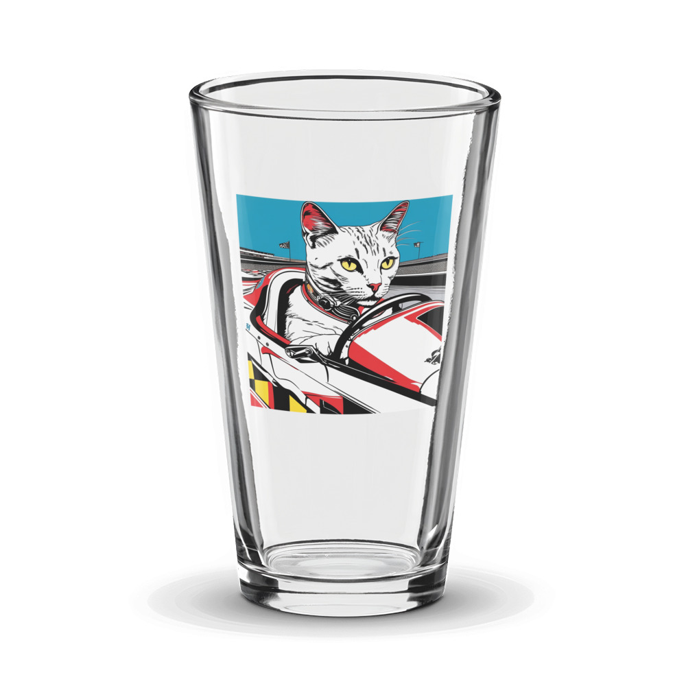 PugMug Custom White Companion Cat Glass Tumbler