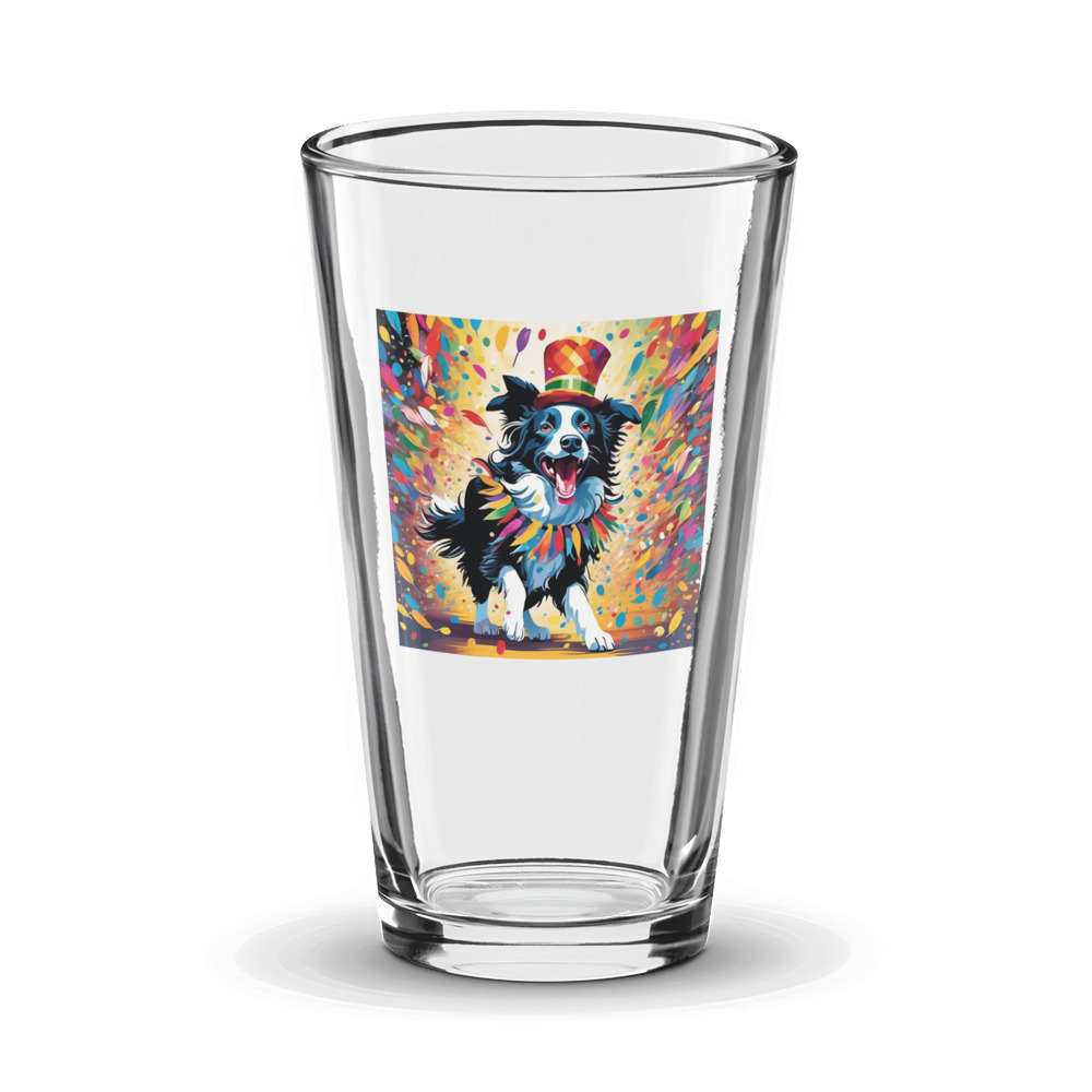 PugMug Custom Border Collie Glass Tumbler