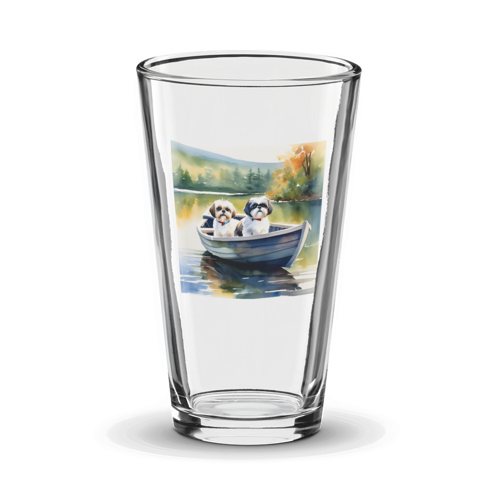 PugMug Custom Shih Tzu Glass Tumbler