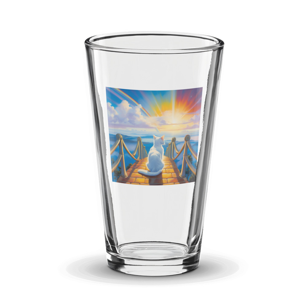 PugMug Custom White Companion Cat Glass Tumbler