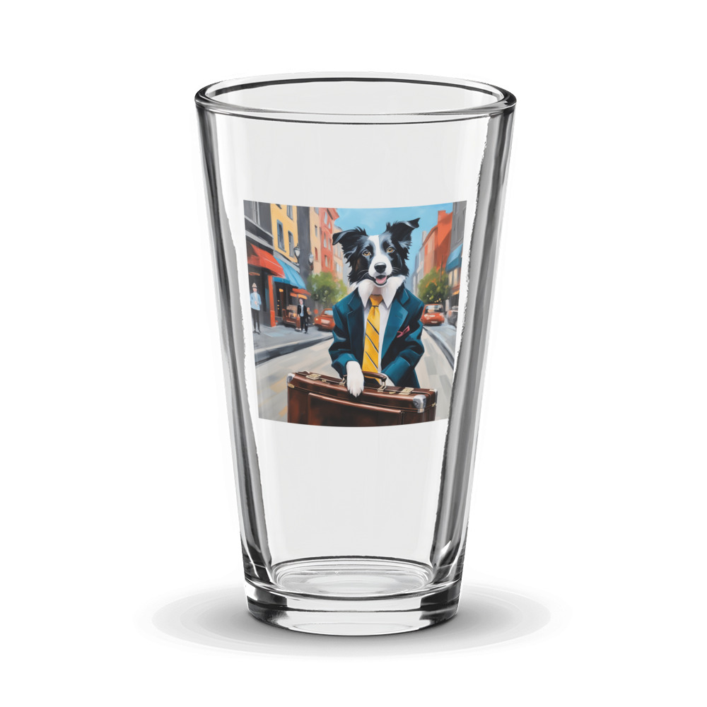 PugMug Custom Border Collie Glass Tumbler