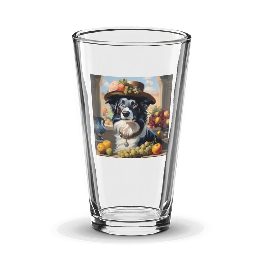 PugMug Custom Border Collie Glass Tumbler