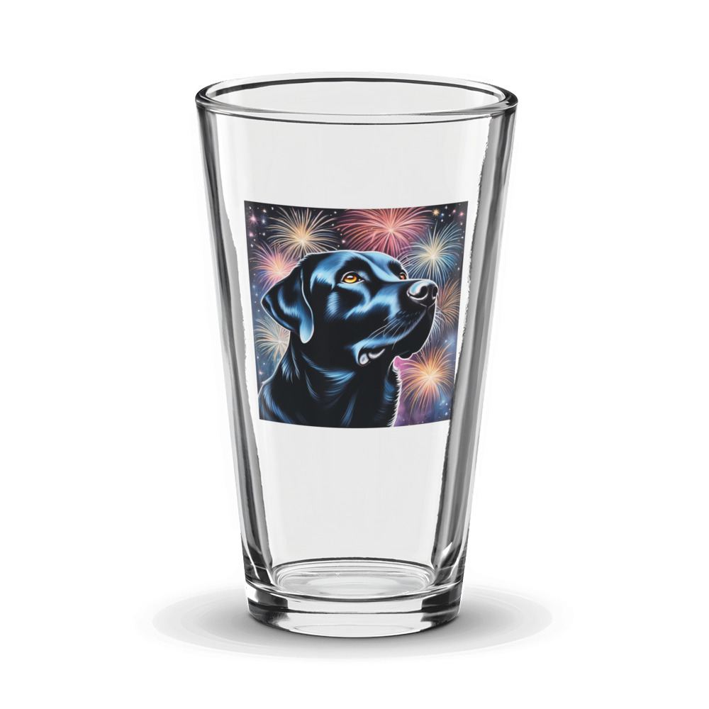 PugMug Custom Black Labrador Retriever Glass Tumbler