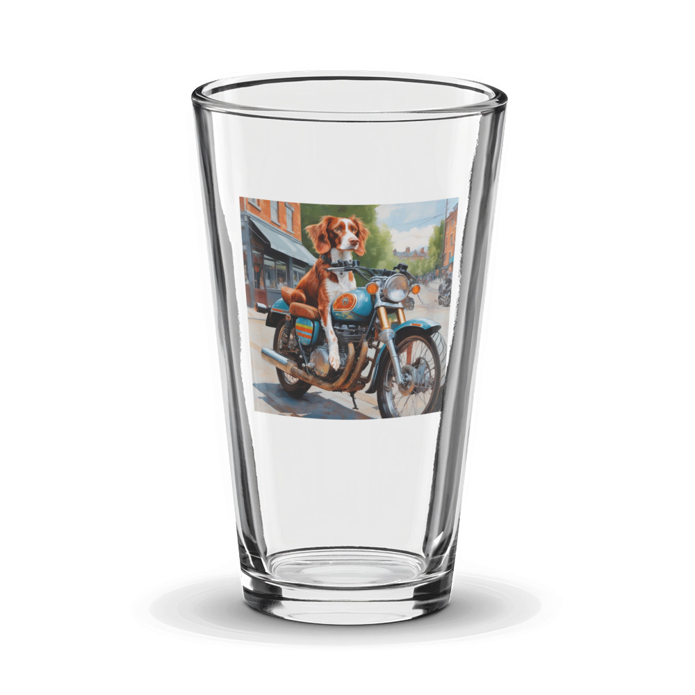 PugMug Custom Brittany Dog Glass Tumbler