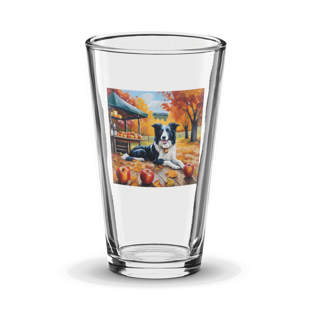 PugMug Custom Border Collie Glass Tumbler