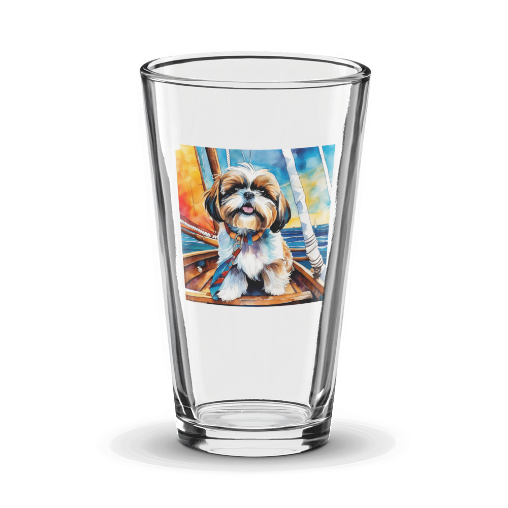 PugMug Custom Shih Tzu Glass Tumbler