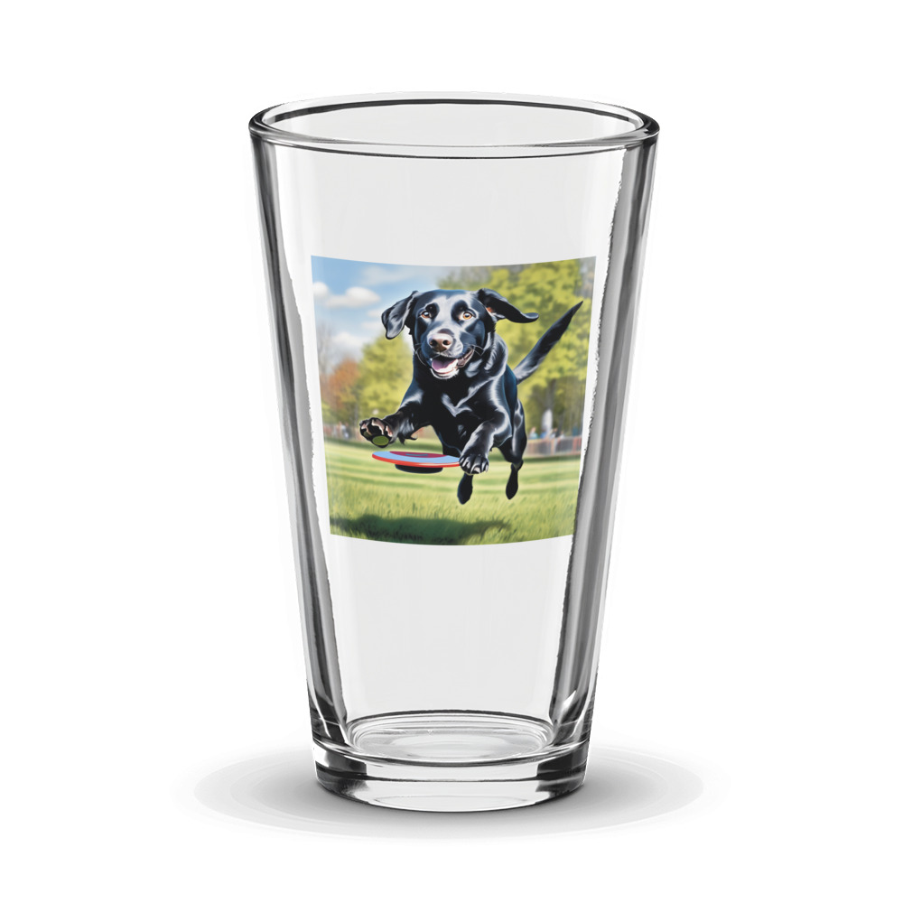 PugMug Custom Black Labrador Retriever Glass Tumbler