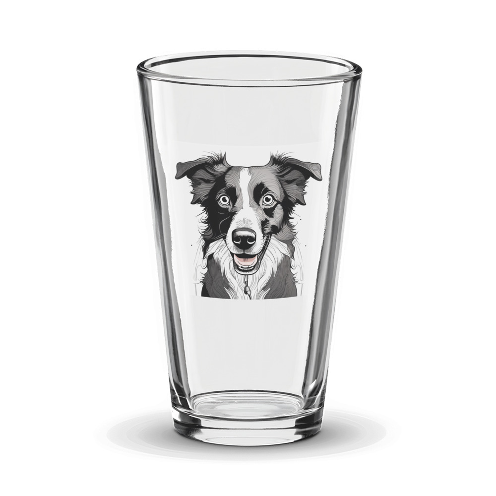 PugMug Custom Border Collie Glass Tumbler