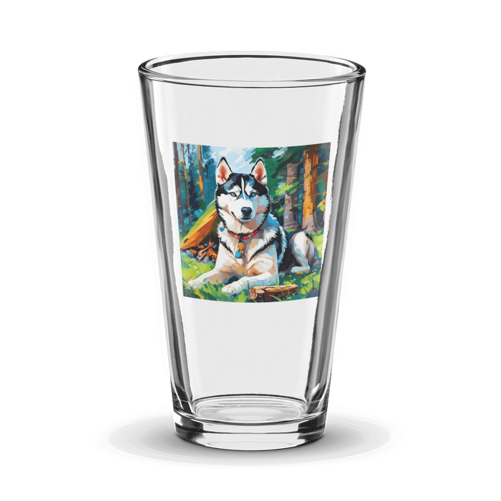PugMug Custom Siberian Husky Glass Tumbler