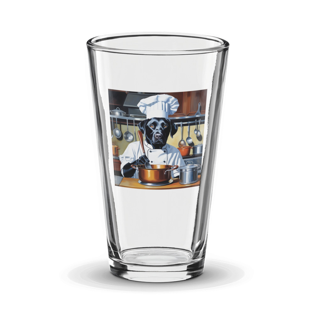 PugMug Custom Black Labrador Retriever Glass Tumbler