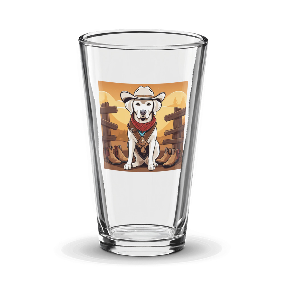 PugMug Custom White Labrador Retriever Glass Tumbler
