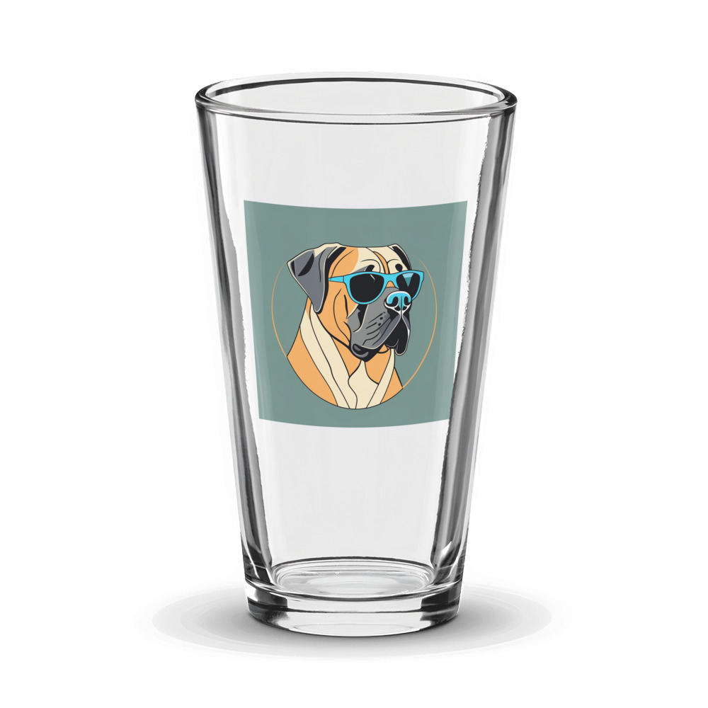 PugMug Custom Mastiff Glass Tumbler