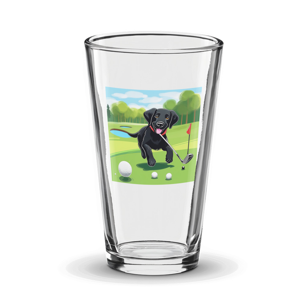 PugMug Custom Black Labrador Retriever Glass Tumbler