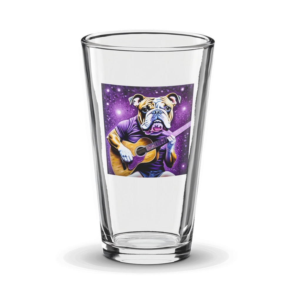 PugMug Custom Bulldog Glass Tumbler