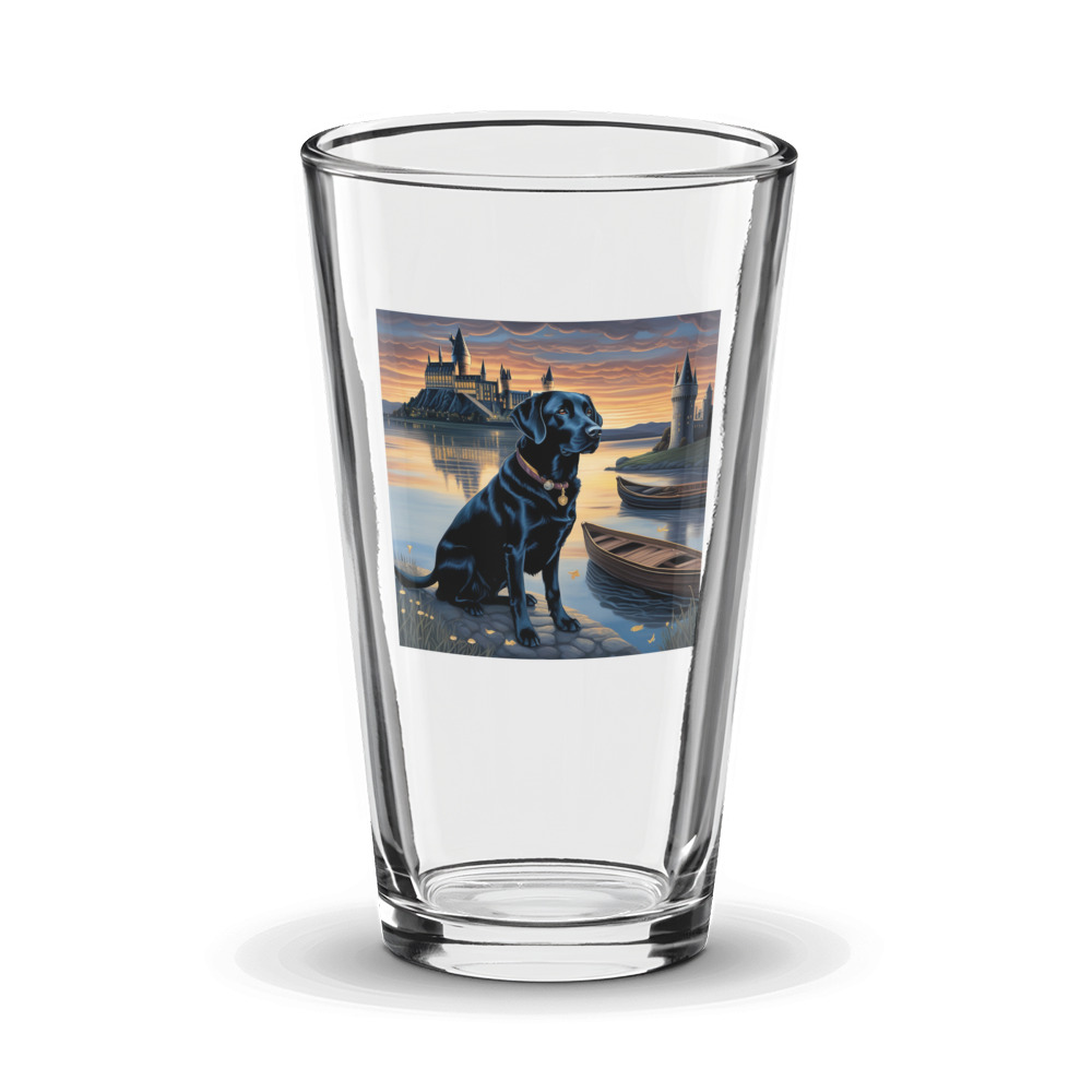 PugMug Custom Black Labrador Retriever Glass Tumbler