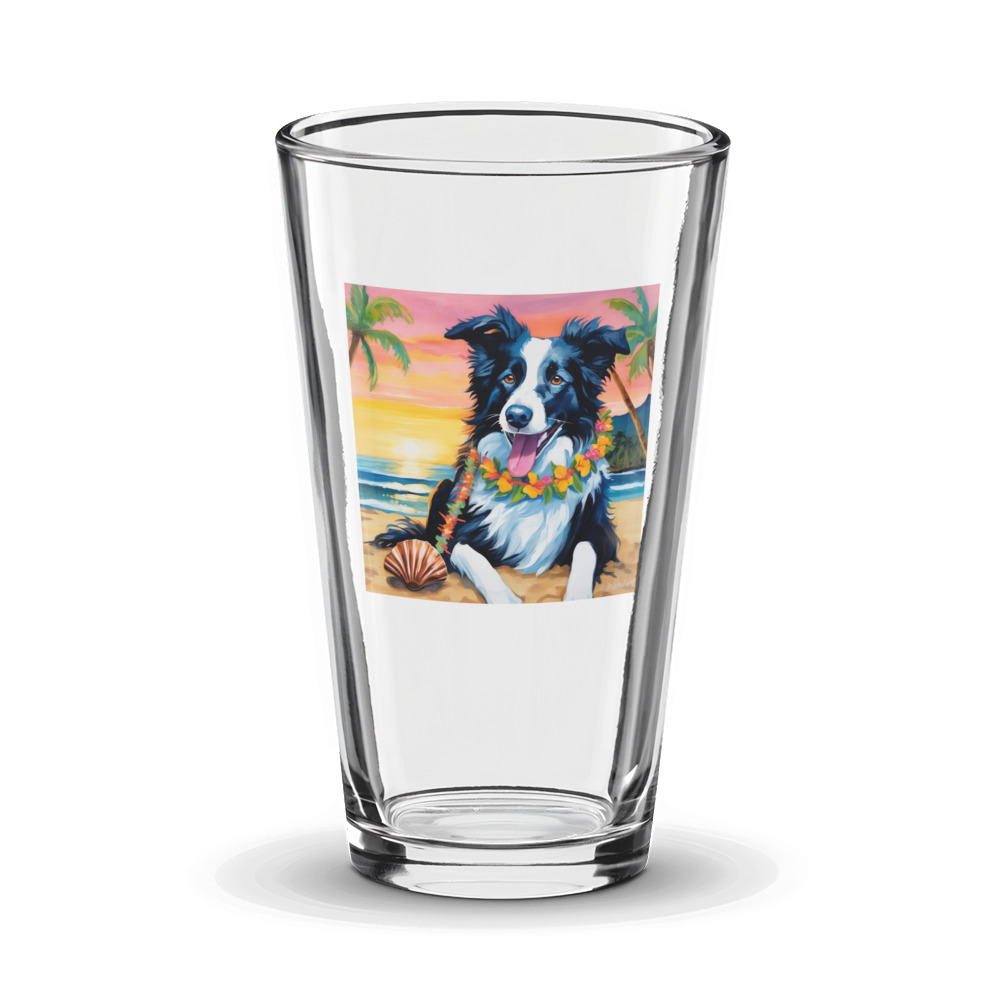 PugMug Custom Border Collie Glass Tumbler