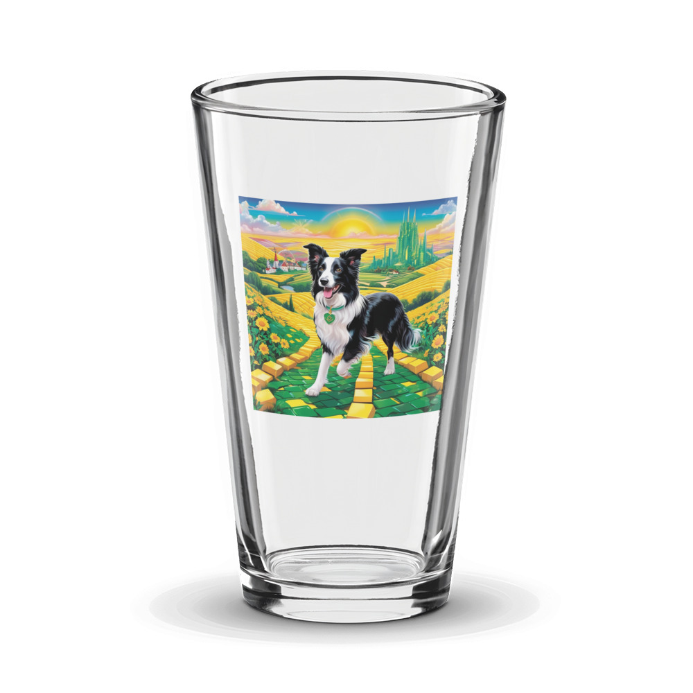 PugMug Custom Border Collie Glass Tumbler
