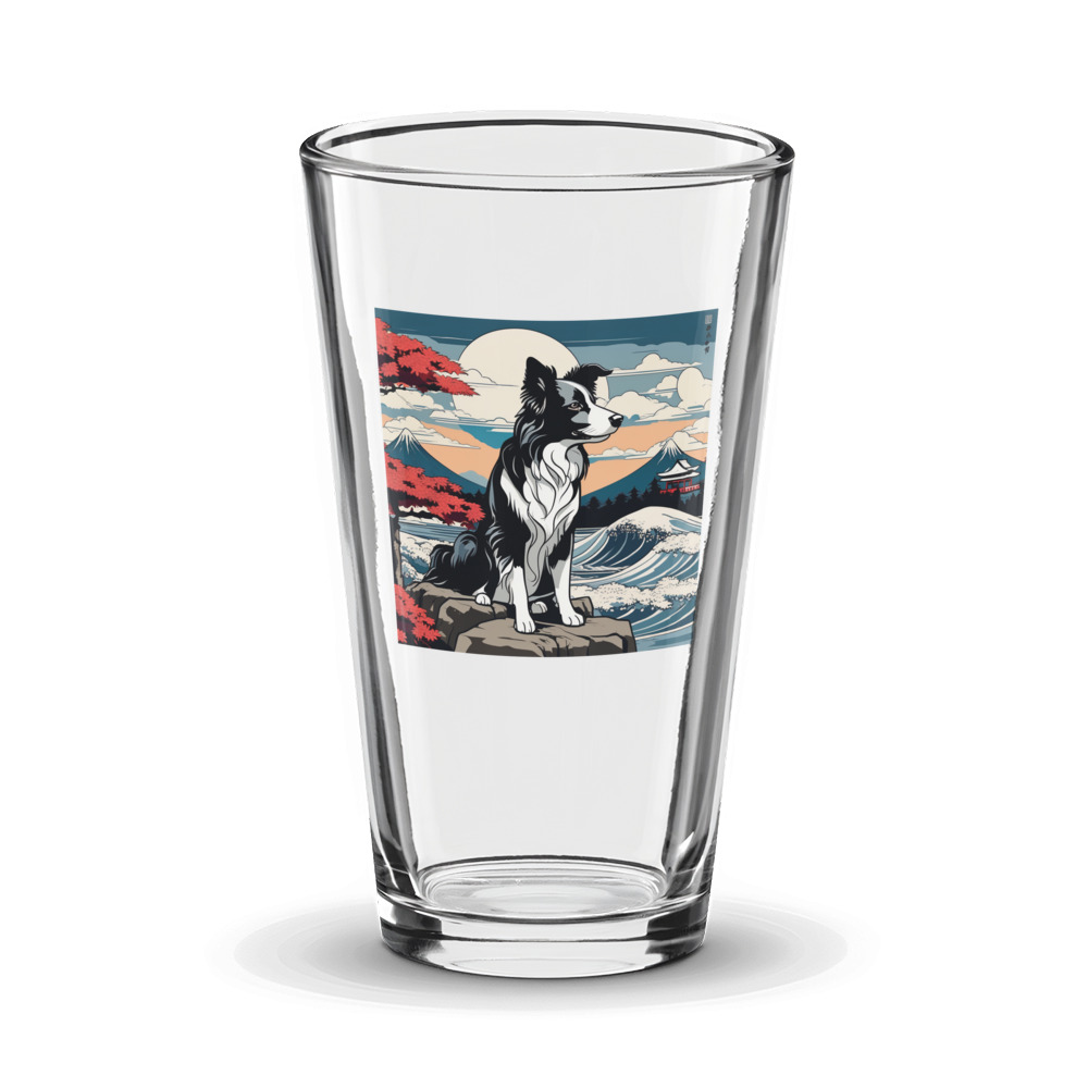 PugMug Custom Border Collie Glass Tumbler