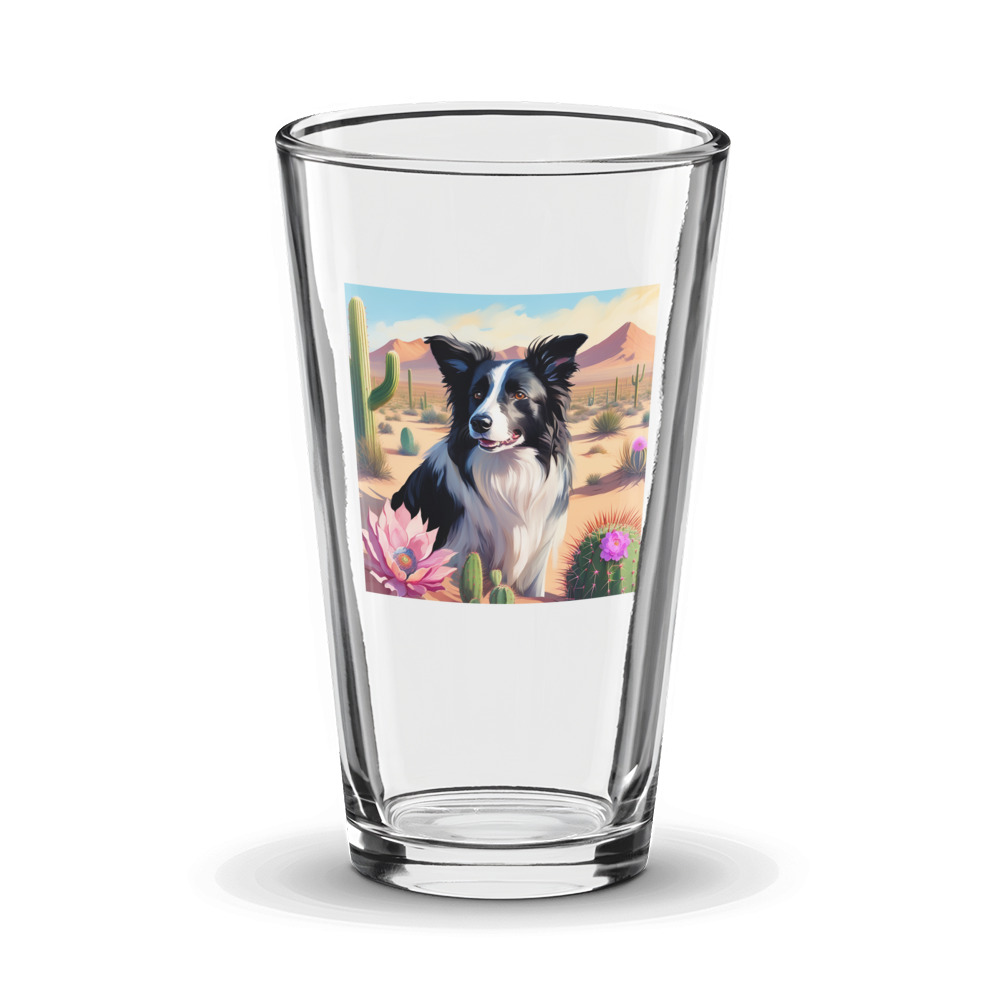 PugMug Custom Border Collie Glass Tumbler