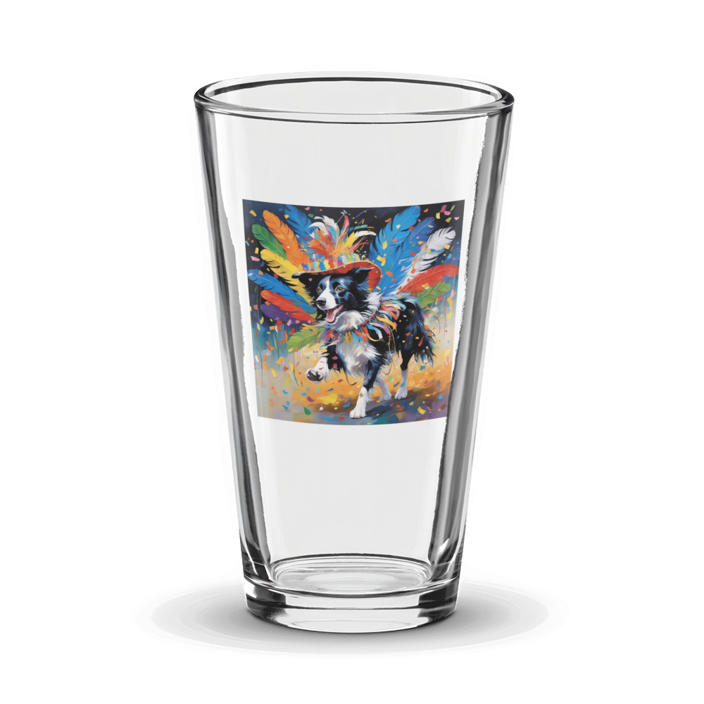 PugMug Custom Border Collie Glass Tumbler