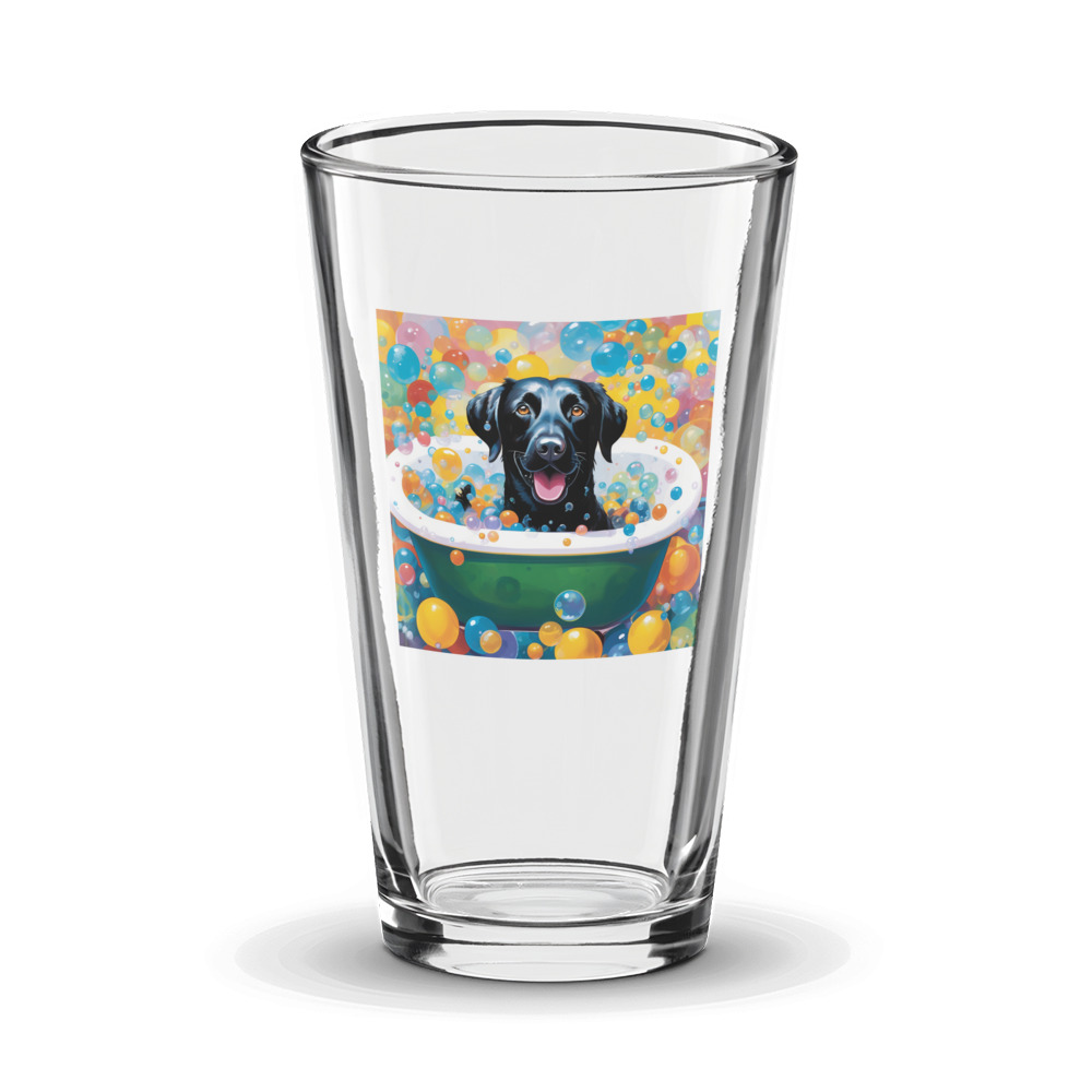 PugMug Custom Black Labrador Retriever Glass Tumbler